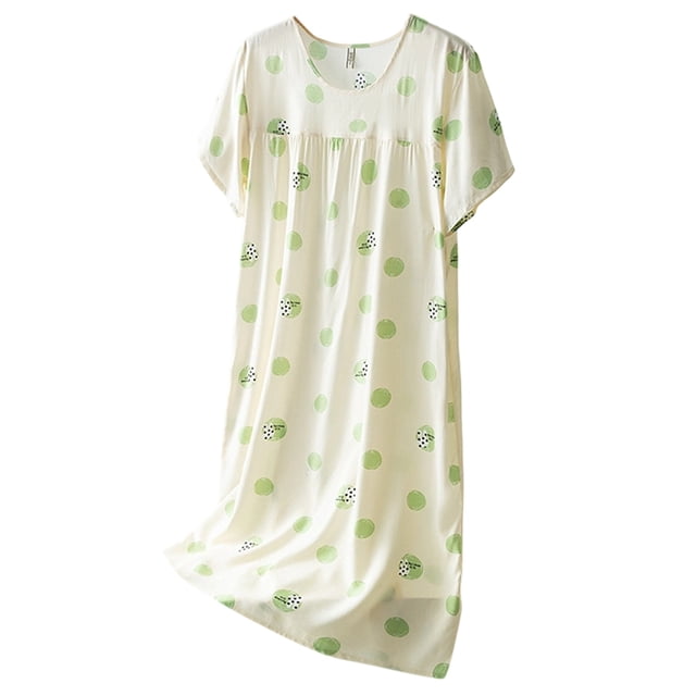 Chemise de Nuit d'Été pour Femme à Manches Courtes, Col Rond, Robe de Nuit Confortable pour la Maison, Tenue de Détente Décontractée, Robe de Sommeil Imprimée, Hauts de Sommeil pour Femme, Robe de Nuit Tortue, Grande Taille, Robe de Nuit d'Été, Robe de Nuit d'Été