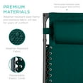 thumbnail image 6 of Best Choice Products Folding Zero Gravity Recliner Patio Lounge Chair w/ Canopy Shade, Headrest, Tray - Forest Green, 6 of 8