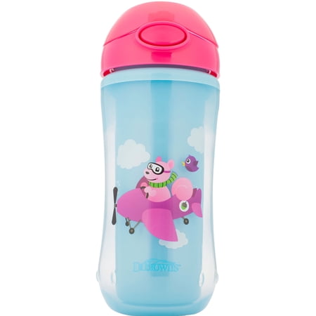 Dr. Brown's 10 oz Insulated Straw Sport Cup - Squirrel Pilot/Pink