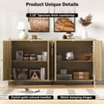 thumbnail image 3 of Unique Sideboard with Gold Handles & Large Storage|55.12"W x 15.75"D x 32.87"H, 3 of 11