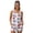 American Eagle Firework Print, variant on Dominican Republic Flag Print Women's Tankini Shorts Set for Summer, Women's Athletic Tank Top Shorts Set Double Side Pockets Heavy Duty Sewing