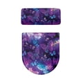 thumbnail image 5 of HELLHERO Galaxy Butterfly Print Bathroom Toilet Lid Cover Set Machine Washable for Hotel Stretch Fit Toilet Seat Lid Cover, 5 of 8