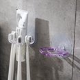 thumbnail image 3 of Self Adhesive Toothbrush Holder Wall Mounted No Drilling Toothpaste Razor Storage Rack Toothpaste Dispenser Bathroom Accessories Purple, 3 of 6