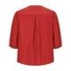 thumbnail image 4 of Vestidos Casuales Para Mujer Camiseta de lino de manga corta con cuello en V para mujer, color liso, estilo lino, talla grande, manga corta, cuello en V, top/camiseta de manga corta con cuello en V, 4 of 5
