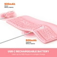 thumbnail image 3 of MEETION Pink Wireless Ergonomic Keyboard and Mouse, Split Arch Keyboard with Cushioned Wrist Palm Rest, Wireless Vertical Mouse, Rechargeable Full Size, for Windows/Mac/Computer/Laptop, 3 of 9