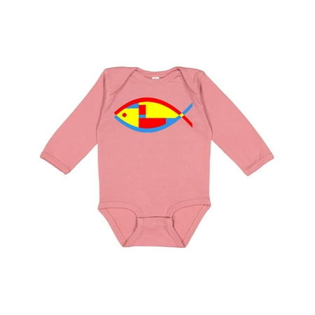 

Inktastic Colorful Fish Gift Baby Boy or Baby Girl Long Sleeve Bodysuit