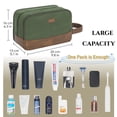thumbnail image 6 of Large Toiletry Bag for Men, Travel Toiletries Shaving Bag, Water Resistant Hanging Organizer Dopp Kit, Travel Accessories Bag for Business Trip, Gym, Men's Gift(Green Bag), 6 of 11