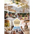 thumbnail image 5 of Yellow Botanical Table Cloth, Watercolor Spring Eucalyptus Leaves Waterproof Tablecloth for Square Tables, Reusable Washable Fabric Table Cover for Restaurant Kitchen Dining Tables 60"x60", 5 of 6