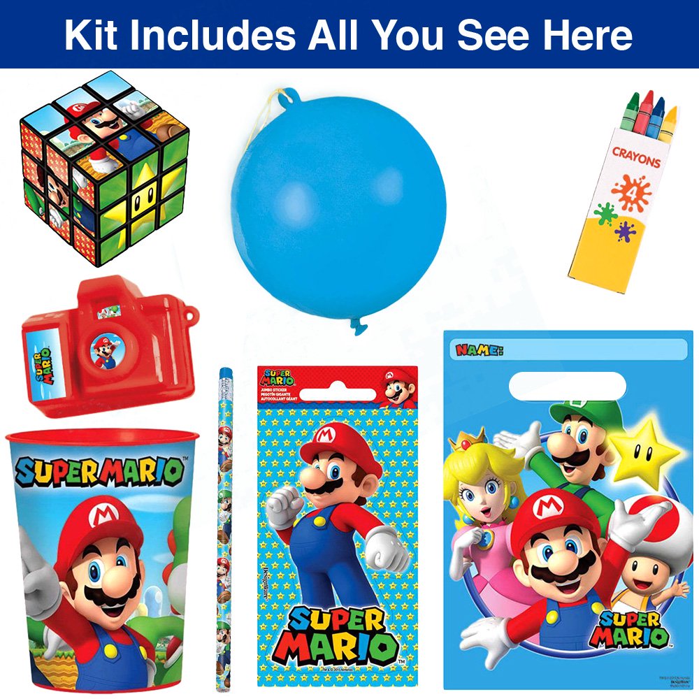 Super Mario Deluxe Favor Goodie Bag (1) - Walmart.com - Walmart.com