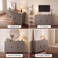 thumbnail image 6 of Poshby 47" Fluted Credenzas Sideboard Buffet Cabinet with 2 drawers, 3 Doors for Living Room, Gray, 6 of 9