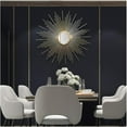 thumbnail image 3 of Large Gold Sunburst Mirror, Metal Mirrors, Mid-Century Sun Mirror Wall Decor for Living Room, Bedroom, 3D Round Sun Wall Mirror, 3 of 7