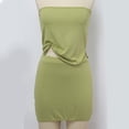 thumbnail image 5 of Xijirk Tank Tops Matching Two Piece Set Fashion Crop Top with Bodycon Skirt Outfit for Casual and Party Wear Camisole Tops for Women,Green,M, 5 of 8