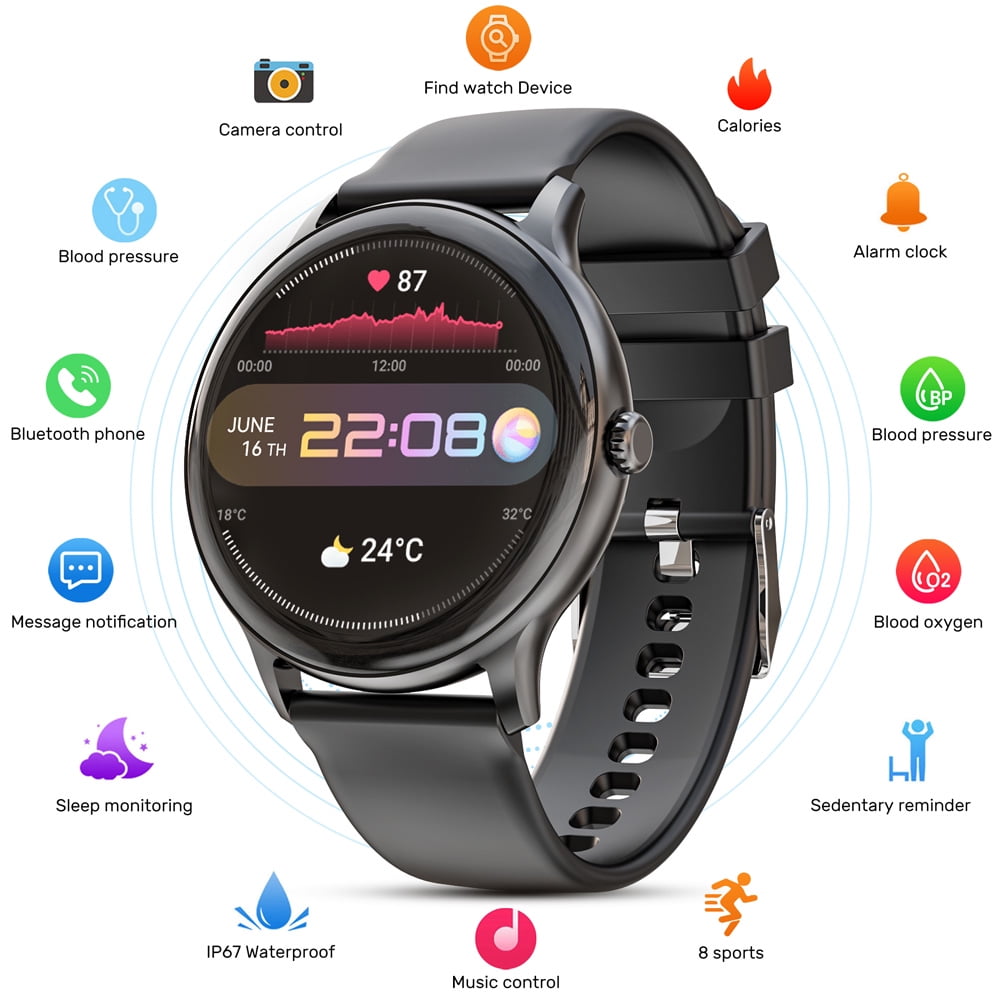 Mingtawn Z12 Smart Watch for Men Women, Activity Bracelet with Sleep