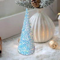 Glitter Cone Tree Decorations,Velvet Sequin Christmas Trees Set for Tabletop Centerpiece, Holiday Tiered Tray Farmhouse Decor for Home, Entryway, Kitchen, Shelf, Party & Seasonal Displays