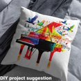 thumbnail image 2 of Homewish Music Instrument Piano Fabric by the Yard 1 Yard,Music Melody Home Decor Fabric by the Yard,Colorful Birds Sewing Fabric For Girls Teens,Breathable Home Decor, 2 of 6
