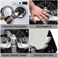 thumbnail image 4 of 1pc Skull Moth with Astrological Absorbent Non-Slip Bathroom Thickened Flannel Rug Decor,Soft,Quick Drying,Suitable For Indoor/outdoor Use,Bathrooms,Bedrooms,Kitchens,Terrace,Laundry Rooms,16"x24", 4 of 9