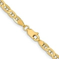 thumbnail image 3 of Avariah Diamonds Solid 10K Yellow Gold 4mm Concave Anchor Chain - 7" Bracelet, 3 of 8