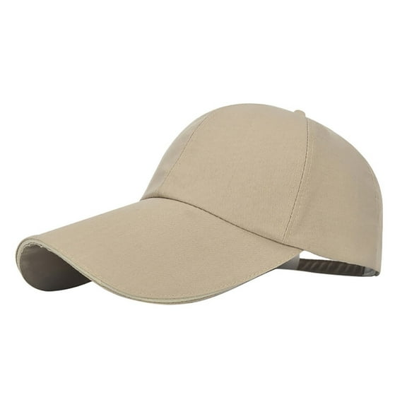 Baorden Unisex Solid Color Large Brim Extended Baseball Cap