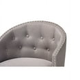 thumbnail image 5 of Baxton Studio Theron Mid-Century Transitional Grey Fabric and Espresso Brown Finished Wood 2-Piece Swivel Counter Stool, 5 of 7