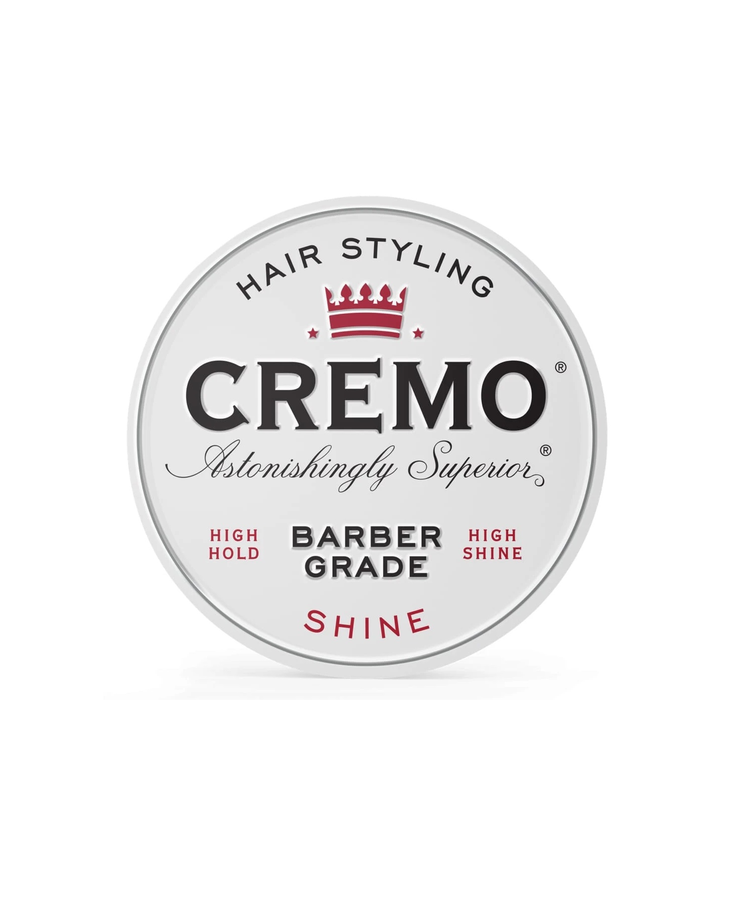 Cremo Hair Styling, Shine Pomade, High Hold, High Shine, 4 oz