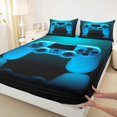 thumbnail image 3 of Homewish Video Game 4pcs Bed Sheets for Female Men Adults,Gamer Gamepads King Sheets,Black Blue Super Cozy Sheet Set,Microfiber Bedroom Decor, 3 of 7