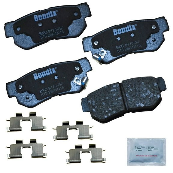 Bendix CFC813 Premium Copper Free Ceramic Brake Pad (with Installation Hardware Rear)