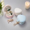 thumbnail image 2 of Velvet Mini Travel Jewelry Case - 2-in-1 Ring Holder Keychain for Women, Portable Clutch Organizer for Earrings/Necklace, Wedding Party & Vacation Daily Storage Bag Gift for Her, 2 of 8