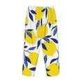 thumbnail image 5 of Disketp Tropical Lemon Print Women'S Comfy Pajama Pants Casual Drawstring Palazzo Lounge Wide Leg Pants, 5 of 9