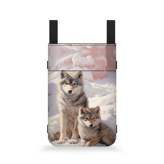 COEQINE Wolf Crutch Pouch Underarm Crutches Attachment Hanging Pouch Medical Crutch Accessories Water-Resistant Crutch Carrying Pouch Crutch Case Fits Adult & Youth Crutches