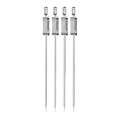 thumbnail image 1 of Brochetas de acero inoxidable para asar a la parrilla, brochetas de metal de 16 pulgadas con deslizador para una barbacoa fácil y segura, 4 piezas, 1 of 7