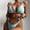 Blue, variant on Women's Swimsuits High Waisted Tummy Control Swimwear Sexy High Breast Contrast Solid Split Bikini Set Two Piece Swimsuit Sets Women Bikinis Swimming Bathing Suits Black L