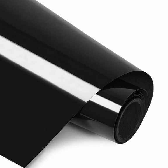 12" x 5FT Black HTV Iron On Heat Transfer Vinyl Roll for T Shirts Cricut Silhouette