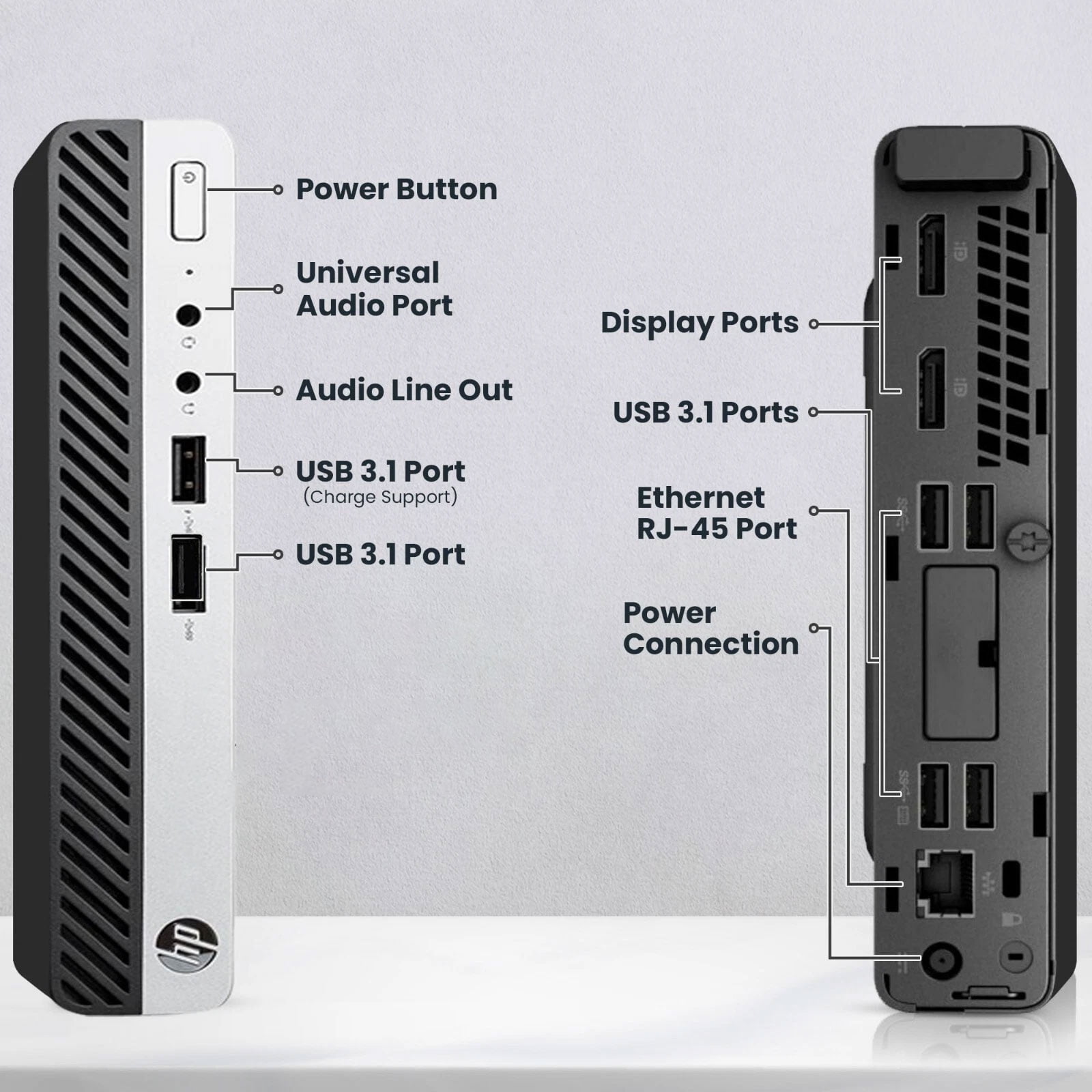 Restored HP Prodesk 400 G4 Desktop Mini PC Intel Quad-Core i5-8500T, 16GB Ram, 256GB SSD, WiFi, Keyboard and Mouse, Windows 11 Pro (Refurbished)