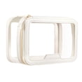 thumbnail image 1 of Estuche de maquillaje Rownyeon, bolsa de aseo transparente, organizador de viaje, color blanco, 1 of 7