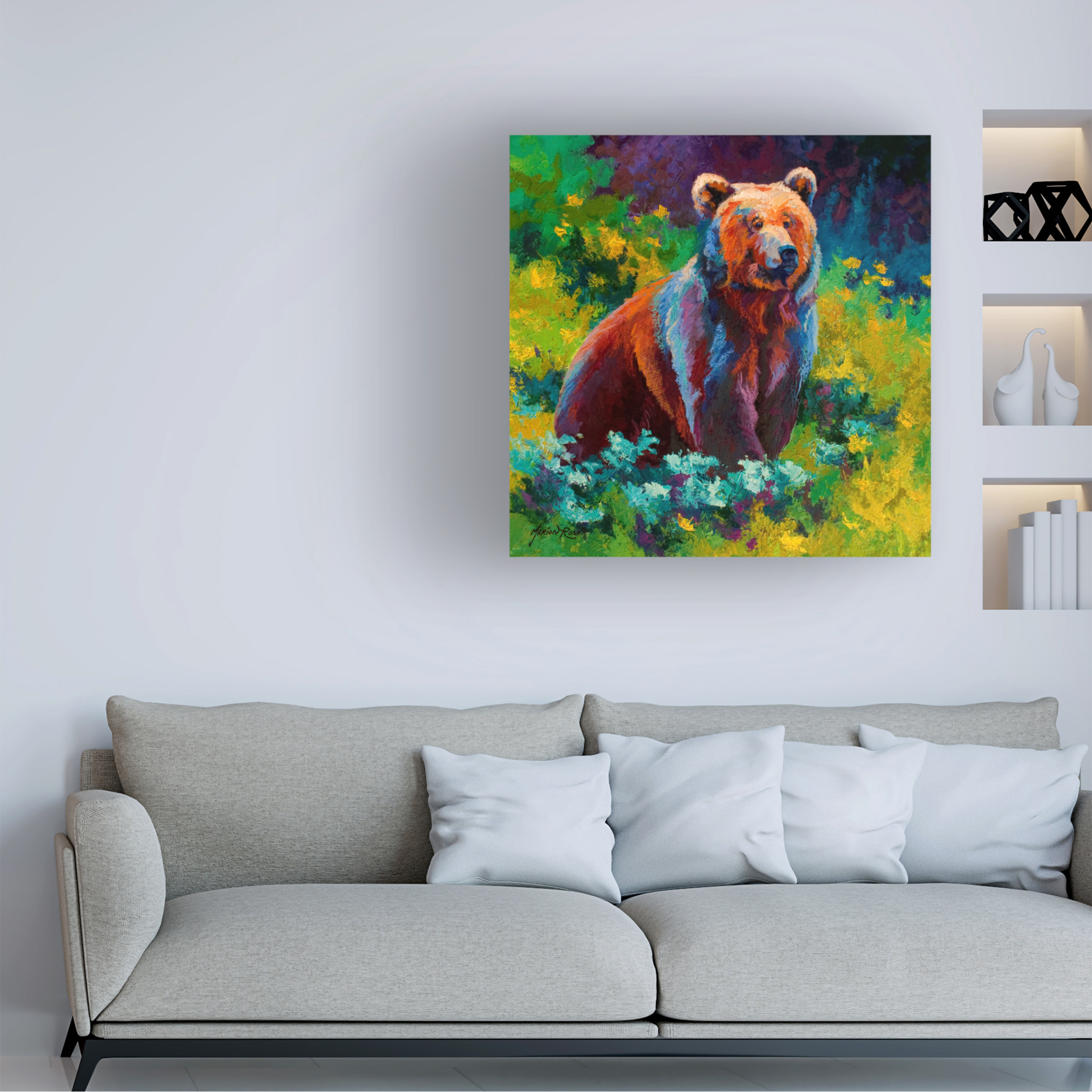 Marion Rose 'Wildflower Grizz' Canvas Art