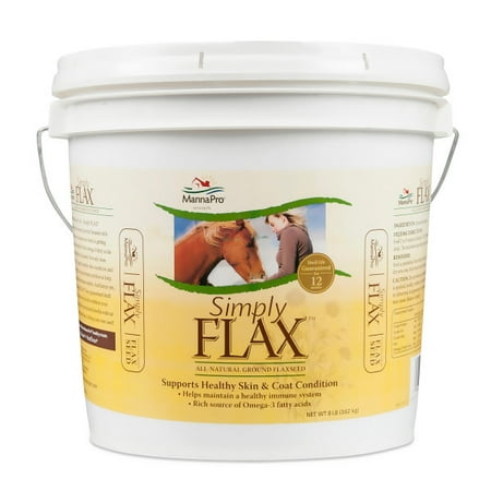 Manna Pro Simply Flax for Skin & Coat Horse Supplement, 8 lbs.