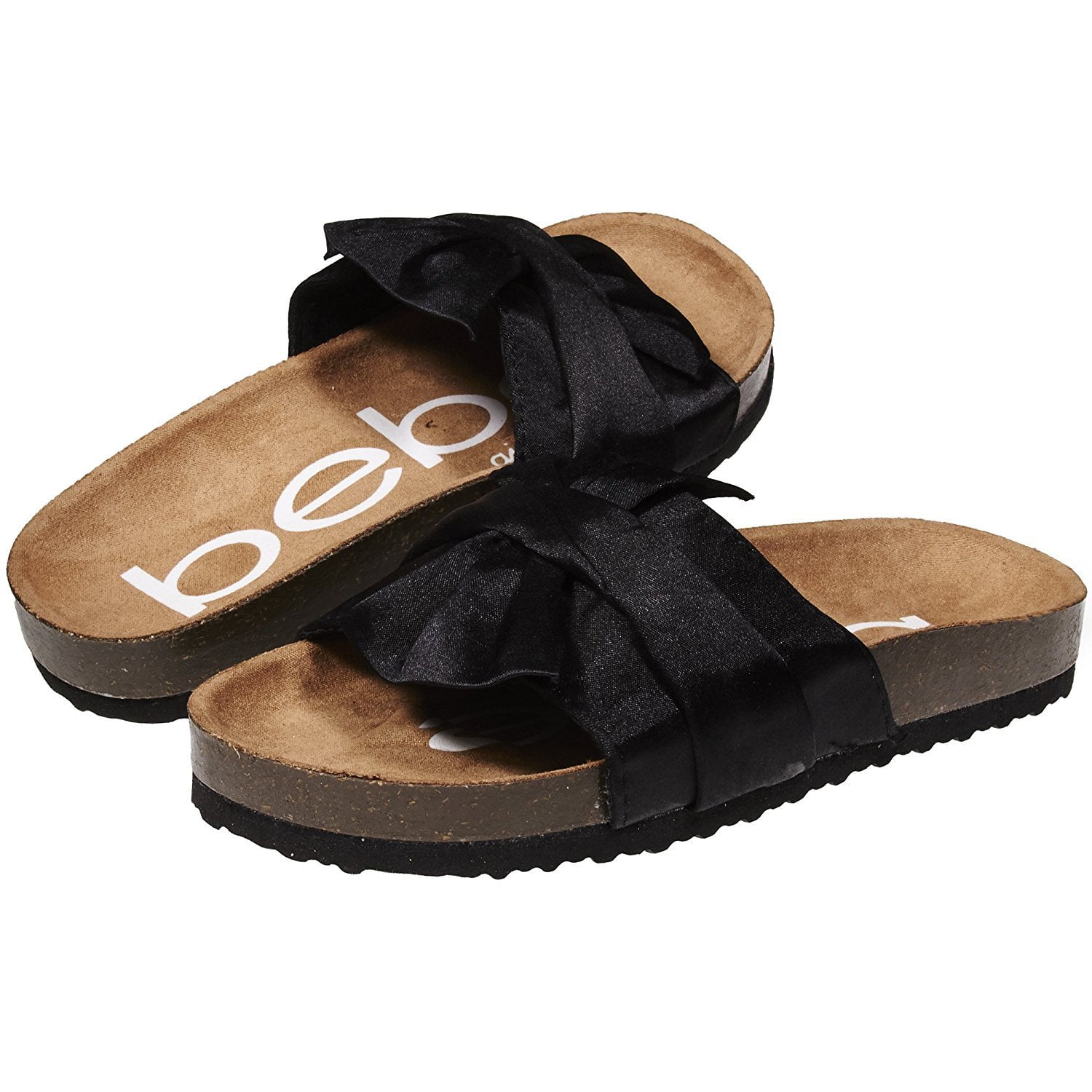 bebe black slides