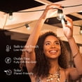 thumbnail image 4 of Brightech 27 Ft Solar LED Outdoor String Lights – 1W Retro Edison Globe Bulbs Waterproof - 27 Ft Bistro Lights, 4 of 8
