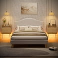 thumbnail image 2 of Pinmoco Set of 2 Tall Nightstand, 2 Drawers LED Bedside Tables with Charging Station and Top Fences, Natual Oak, 2 of 8
