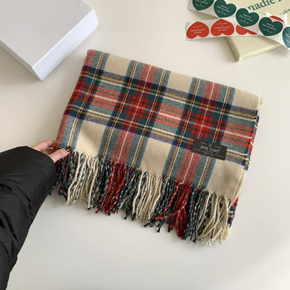 Winter Shawl Collar Scarf, Qiopertar Under $5 Scarf Women 2023 Winter Style Korean All-matching Imitation Warm Year Shawl Collar