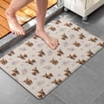 thumbnail image 4 of Beige Highland Cow Flower Pattern Bathroom Rugs Mat,Non Slip Microfiber Bathroom Rug,Rubber Backing,Soft Bathroom Mats for Bathroom Floor,Tub and Shower,20x32in(50x80cm), 4 of 5