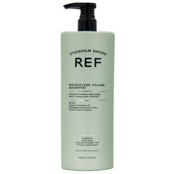 33.81 oz , REF Reference of Sweden - Weightless Volume Shampoo Hair - Pack of 2 w/ SLEEKSHOP Pin Comb