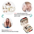 thumbnail image 4 of Woodpecker Travel Portable Square Jewelry Box Organizer Earring Necklace Bracelet Holder Decorative Display Case Stand Storage Box, 4 of 6