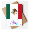 thumbnail image 1 of Mexico National Flag North America Country Welcome Back Greeting Cards Envelopes Blank, 1 of 3