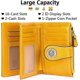 thumbnail image 2 of Ladies Wallet Leather Coin Purse Ladies Short Card Holder Ladies Zipper Wallet RFID Blocking Wallet(Yellow), 2 of 5