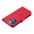 thumbnail image 5 of Zipper Wallet Case for iPhone 14 Pro Max, Glossy Luxury Faux PU Leather Soft Silicone Shockproof Flip Folio Cover with Card Slots Pocket Magnetic Clasp Kickstand Fashion Case, Red, 5 of 9