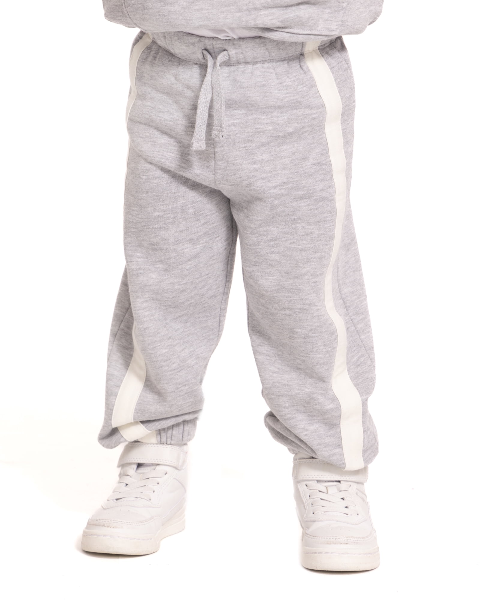 Wonder Nation Toddler Boys Fleece Striped Trim Jogger Sweatpants, Sizes 12M-5T