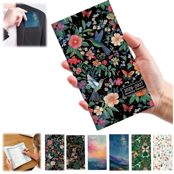 Pocket Calendar 2026-2027 for Purse, Two Year Monthly Planner Pocket Size, Jan 2026 to Dec 2027 Monthly Planner Small Size (6.5" x 3.5")