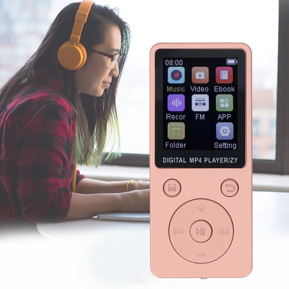 Reproductor De MP3 Con 5.0, Reproductor De Música MP3 Y MP4 Con Altavoz, Pantalla Digital LCD 1.8'', Tarjeta TF De 64 GB, Radio FM, Grabadora De Voz, Admite Hasta 128