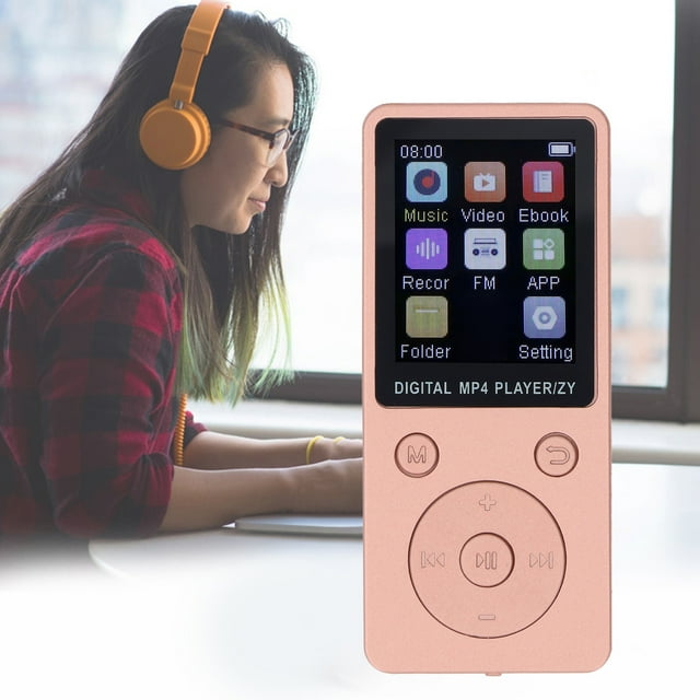 Reproductor De MP3 Con 5.0, Reproductor De Música MP3 Y MP4 Con Altavoz, Pantalla Digital LCD 1.8'', Tarjeta TF De 64 GB, Radio FM, Grabadora De Voz, Admite Hasta 128